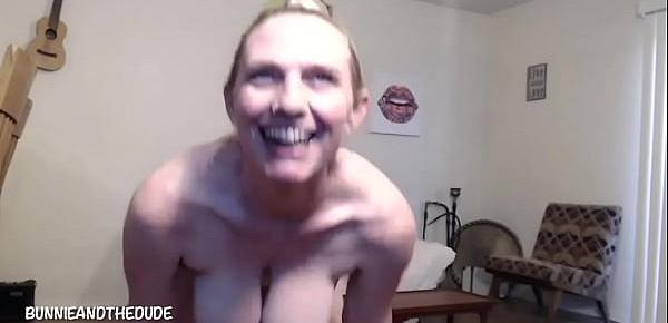 Lactating Milf Masturbating Squirting Fucking Herself with Lovense Lush Toy during Private Webcam Show - BunnieAndTheDude
